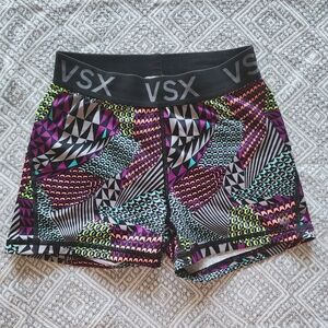 Victoria Secret Sport VSX Geometric Patterned Spandex Yoga Shorts - XS